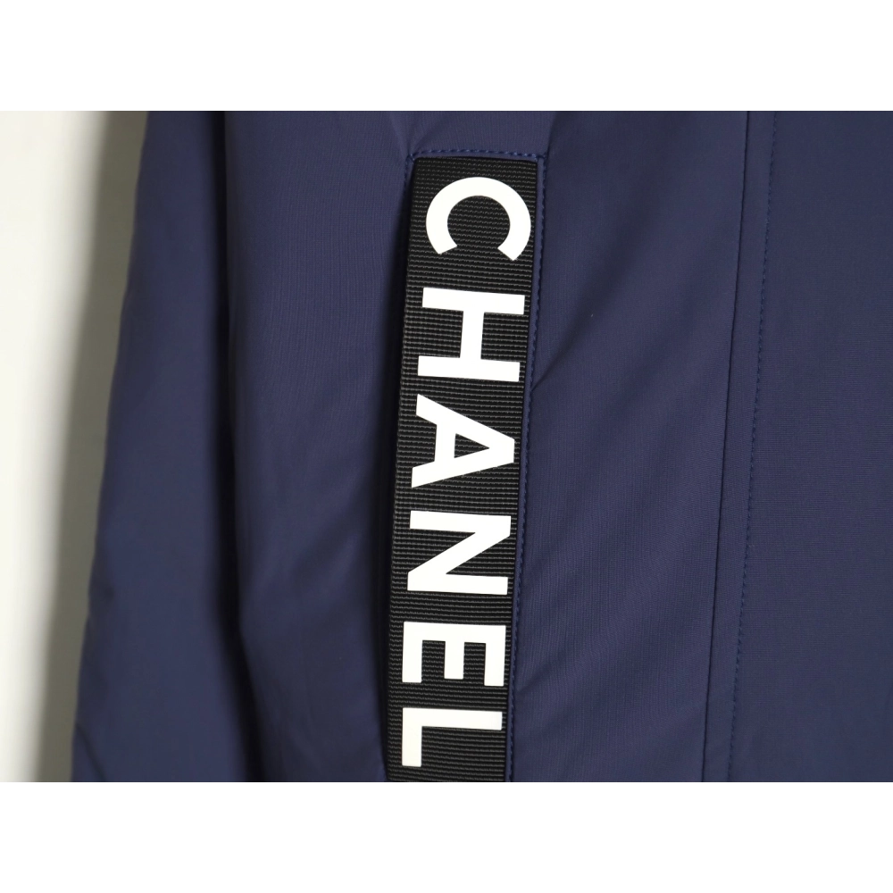 Chanel Jacket,Jacket,Clothing,Buy Cheap Discount Chanel Embroidered Slogan Vintage Zip Reversible Cotton Jacket