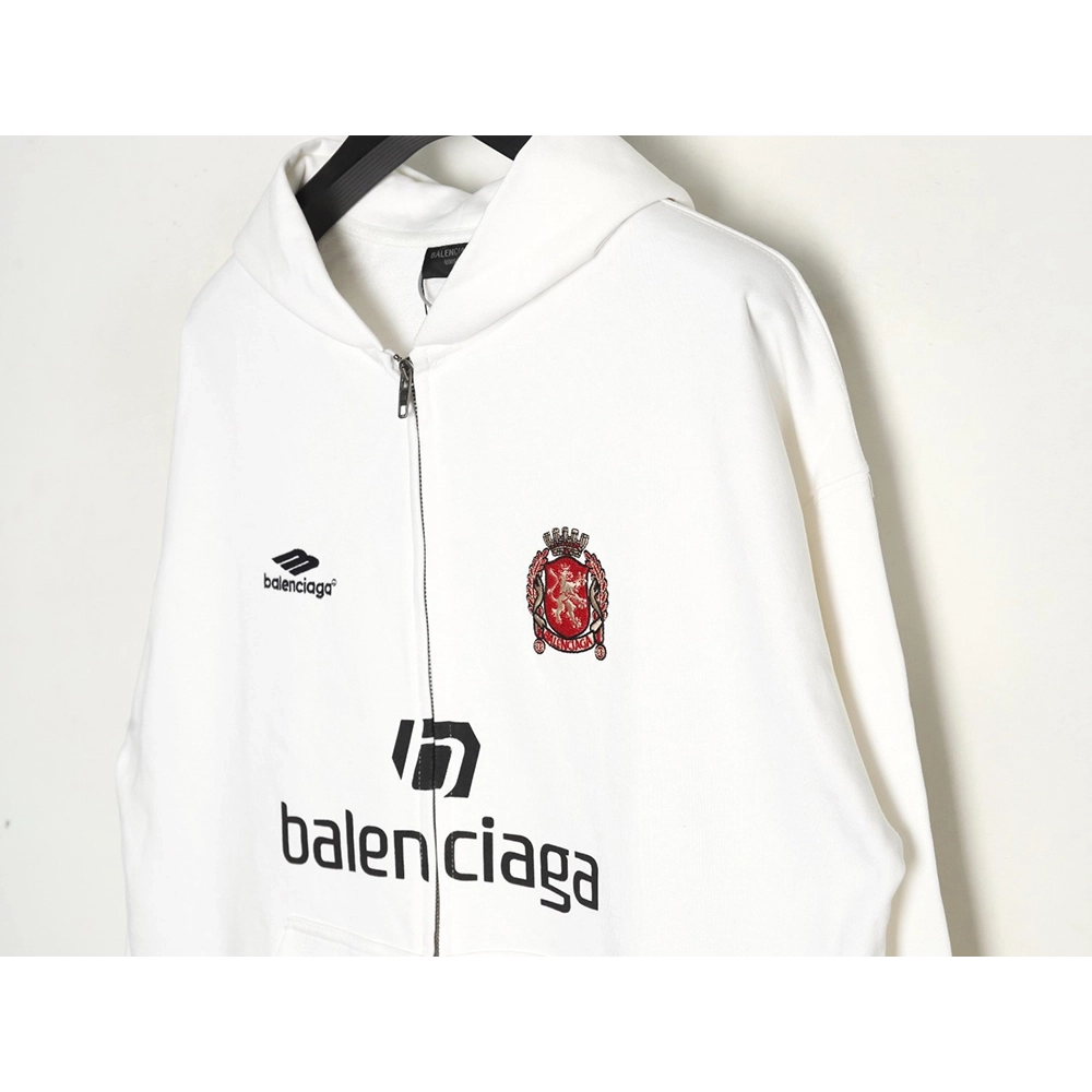 Balenciaga Hoodie,Hoodie,Clothing,Buy Cheap Discount Balenciaga Manchester United joint embroidered printed zipper hoodie