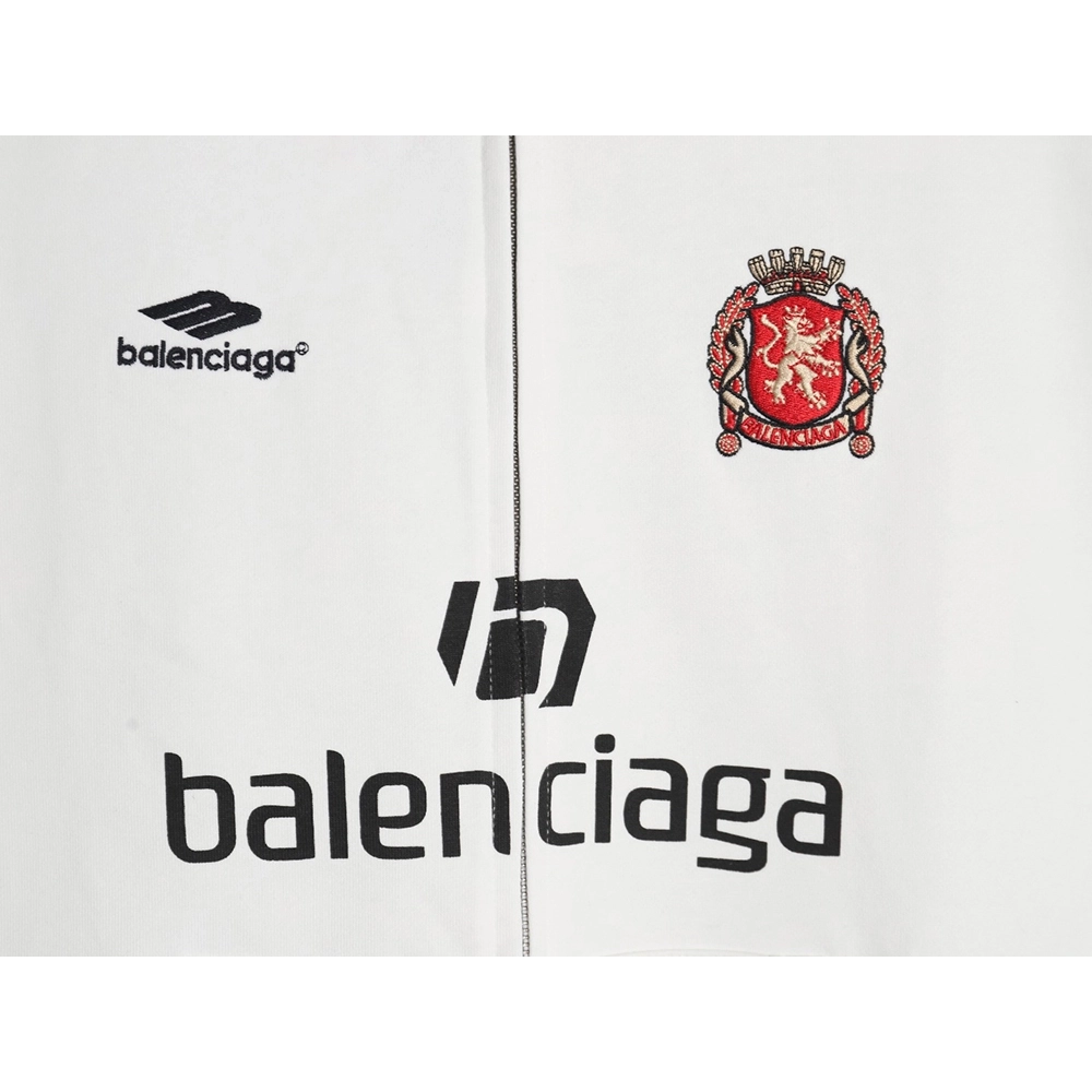 Balenciaga Hoodie,Hoodie,Clothing,Buy Cheap Discount Balenciaga Manchester United joint embroidered printed zipper hoodie