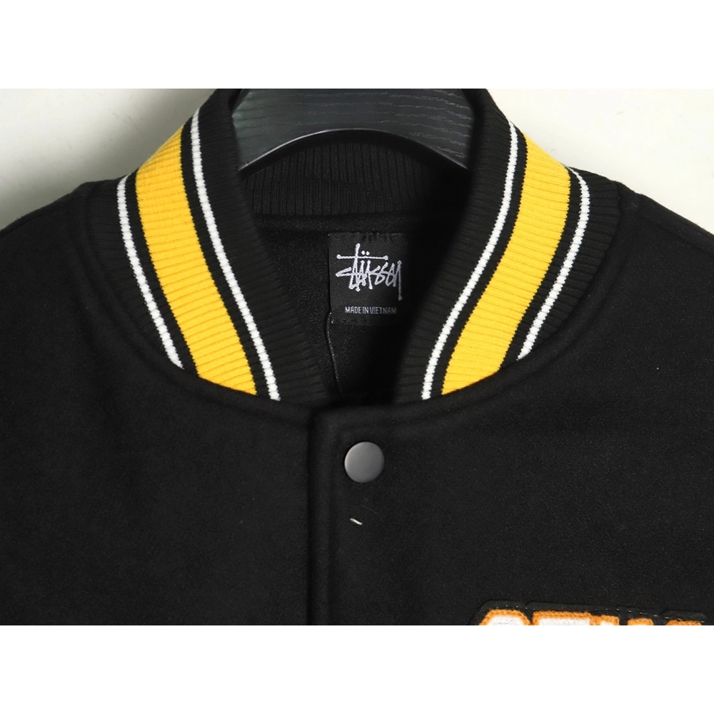 Stussy Jacket,Jacket,Clothing,Buy Cheap Discount Stussy Metalheadz Joint Model Towel Embroidery Baseball Jacket