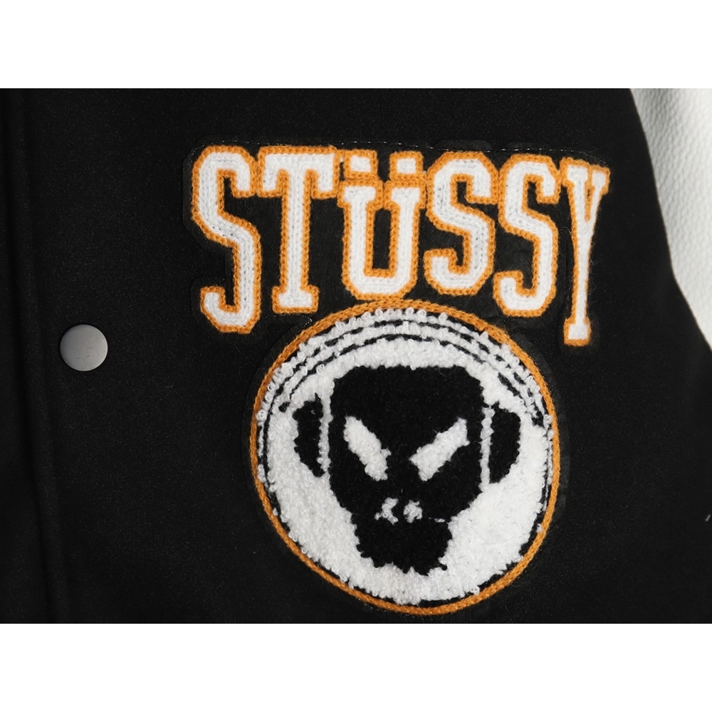 Stussy Jacket,Jacket,Clothing,Buy Cheap Discount Stussy Metalheadz Joint Model Towel Embroidery Baseball Jacket