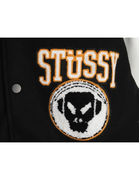 Stussy Jacket,Jacket,Clothing,Buy Cheap Discount Stussy Metalheadz Joint Model Towel Embroidery Baseball Jacket