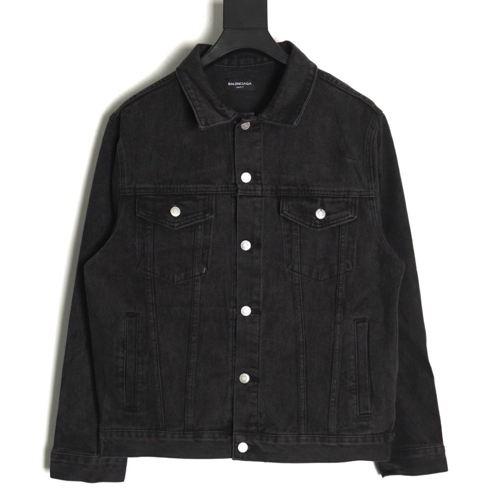 Balenciaga Jacket,Jacket,Clothing,Buy Cheap Discount Balenciaga Crown rhinestone denim jacket