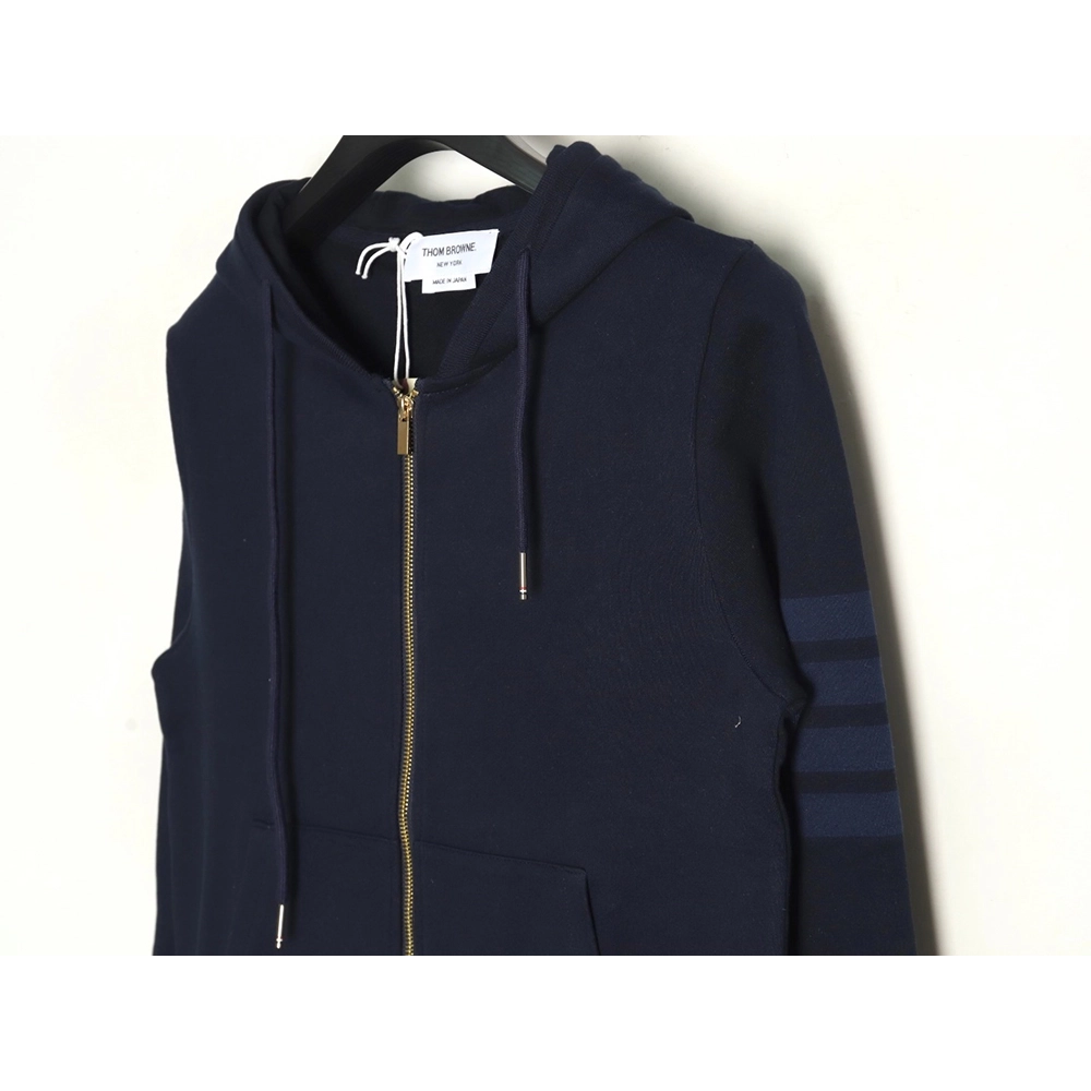 Thom Browne Jacket,Jacket,Clothing,Buy Cheap Discount Thom Browne fourbar yarndyed zipup jacket