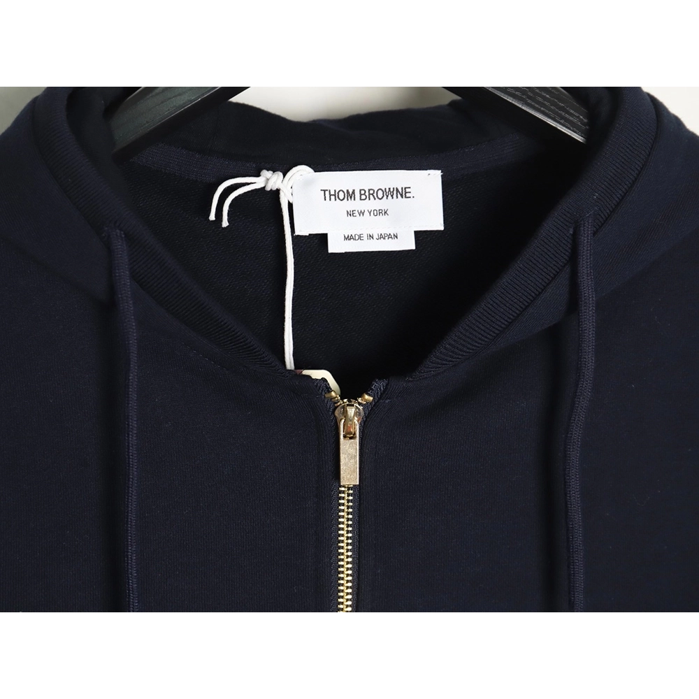 Thom Browne Jacket,Jacket,Clothing,Buy Cheap Discount Thom Browne fourbar yarndyed zipup jacket