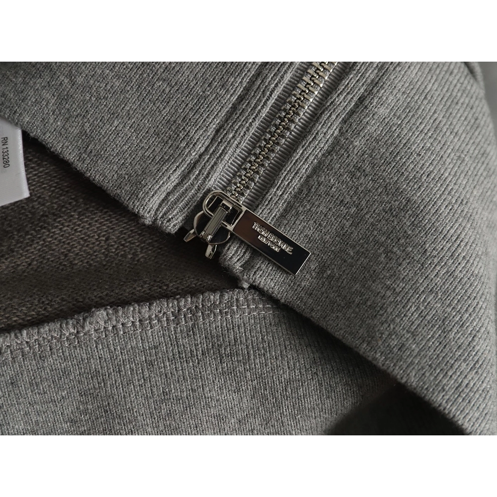 Thom Browne Jacket,Jacket,Clothing,Buy Cheap Discount Thom Browne fourbar yarndyed zipup jacket