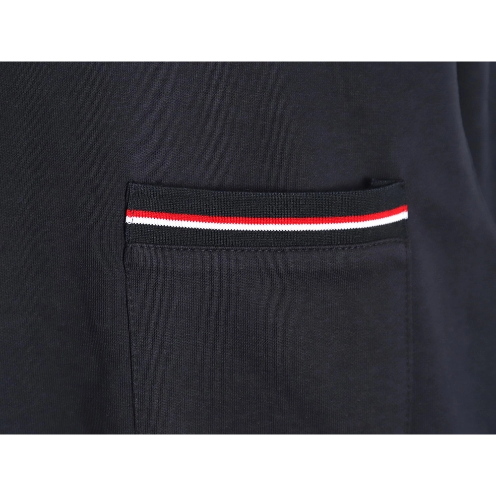 Thom Browne T Shirt,Tshirt,Clothing,Buy Cheap Discount Thom Browne Yarndyed chest pocket longsleeved Tshirt