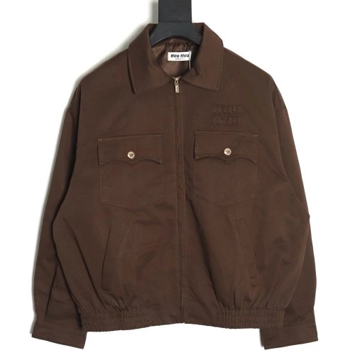 Miu Miu Jacket,Jacket,Clothing,Buy Cheap Discount Miu Miu Curved Pocket Maillard Coach Jacket
