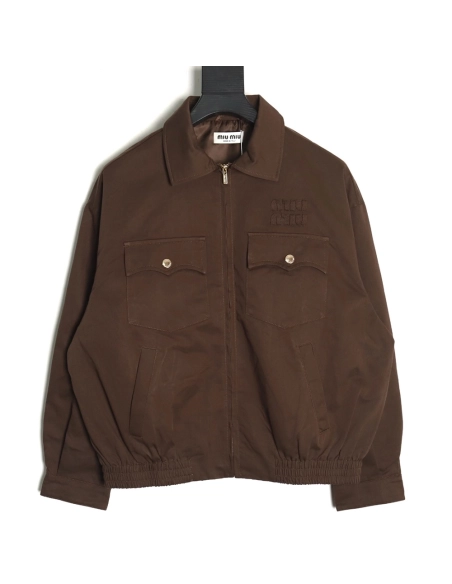 Miu Miu Jacket,Jacket,Clothing,Buy Cheap Discount Miu Miu Curved Pocket Maillard Coach Jacket