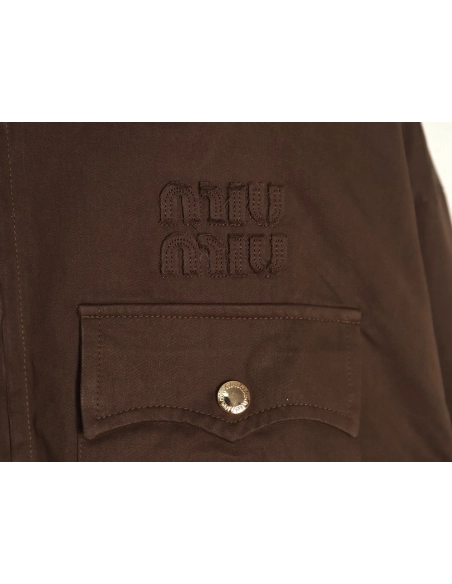 Miu Miu Jacket,Jacket,Clothing,Buy Cheap Discount Miu Miu Curved Pocket Maillard Coach Jacket