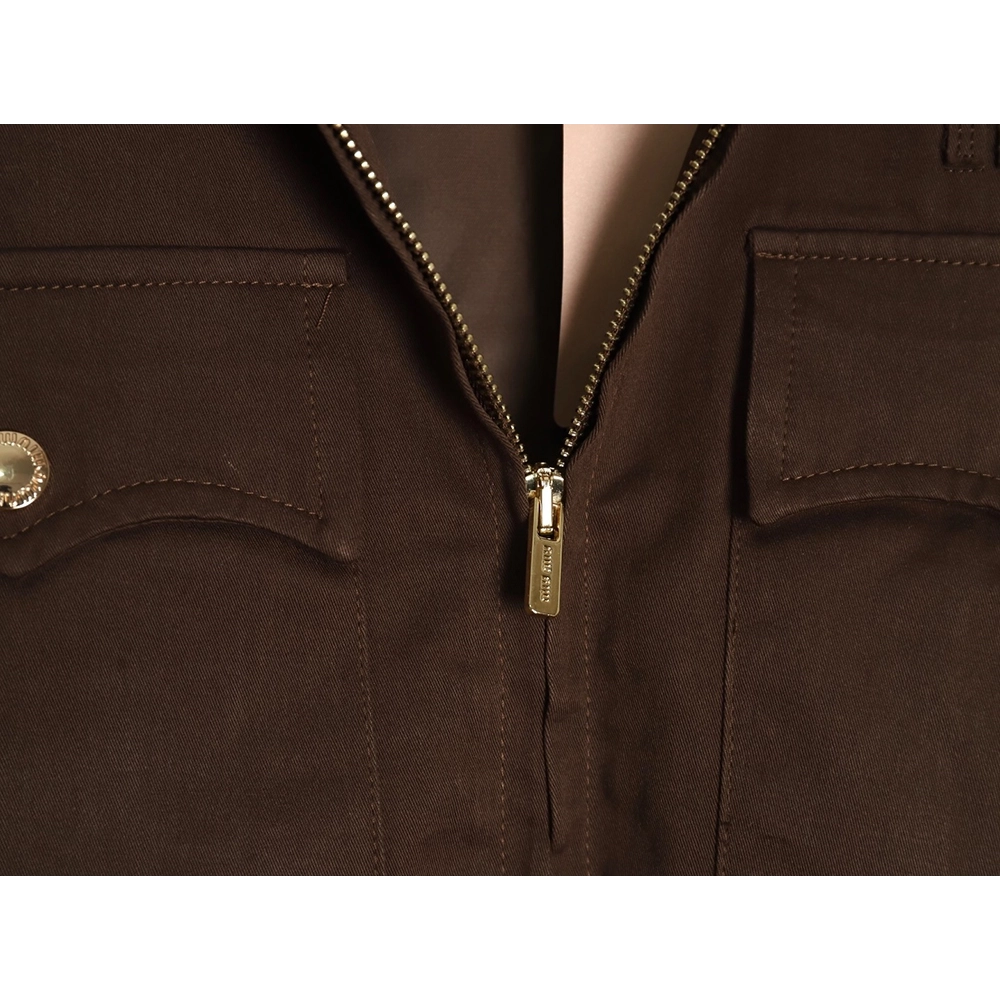 Miu Miu Jacket,Jacket,Clothing,Buy Cheap Discount Miu Miu Curved Pocket Maillard Coach Jacket