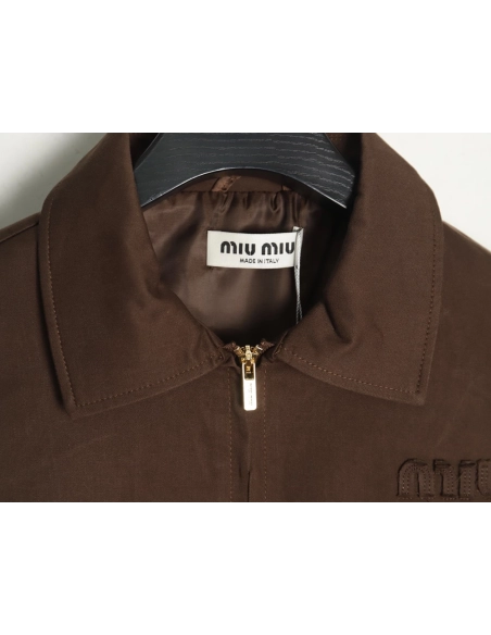 Miu Miu Jacket,Jacket,Clothing,Buy Cheap Discount Miu Miu Curved Pocket Maillard Coach Jacket