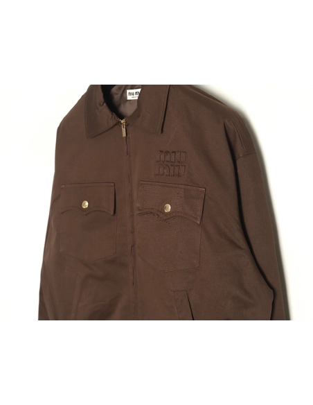 Miu Miu Jacket,Jacket,Clothing,Buy Cheap Discount Miu Miu Curved Pocket Maillard Coach Jacket