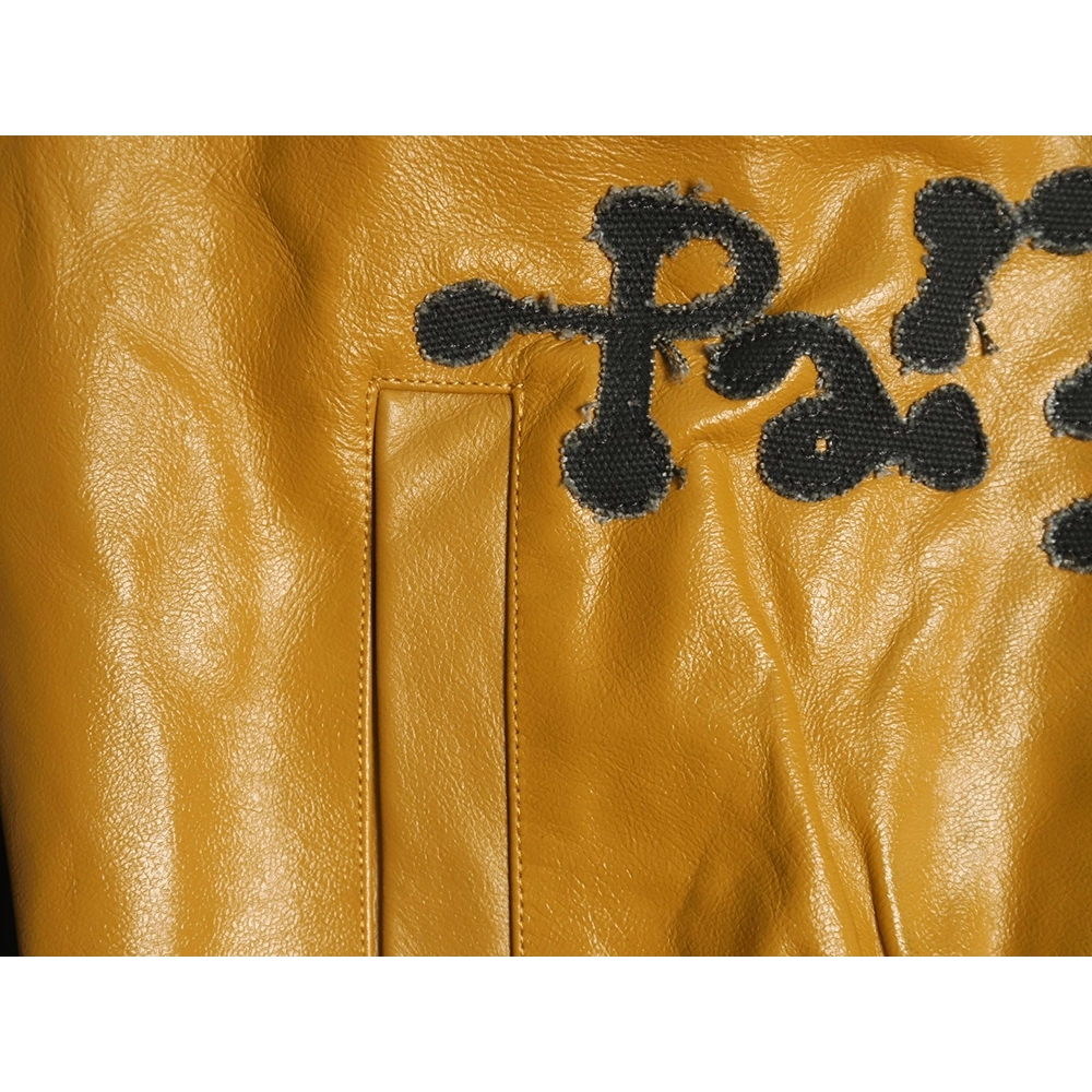 Louis Vuitton Splice Leather Baseball Jacket,Louis Vuitton Jacket,Jacket,APPAREL Clothing