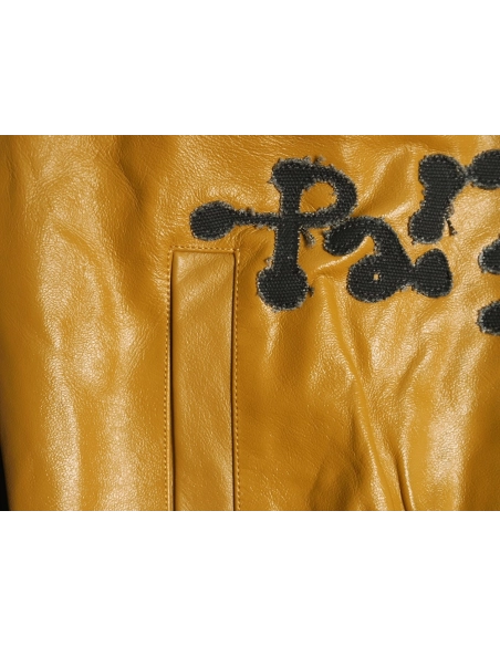 Louis Vuitton Splice Leather Baseball Jacket,Louis Vuitton Jacket,Jacket,APPAREL Clothing