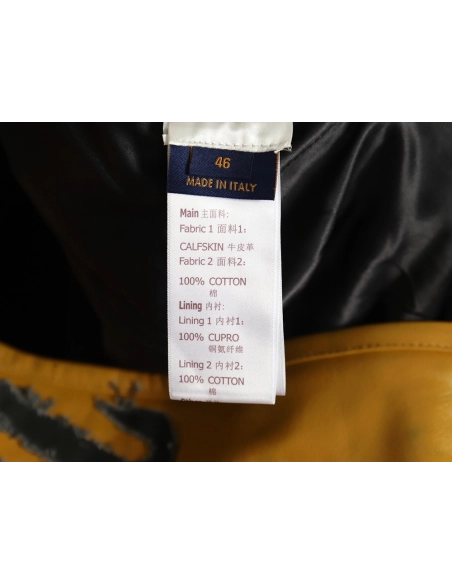 Louis Vuitton Splice Leather Baseball Jacket,Louis Vuitton Jacket,Jacket,APPAREL Clothing