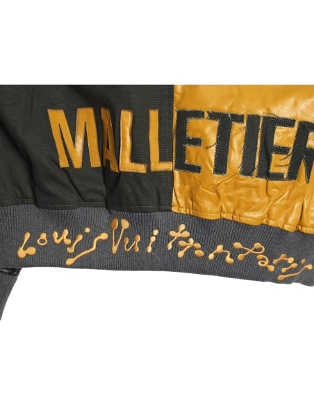 Louis Vuitton Splice Leather Baseball Jacket,Louis Vuitton Jacket,Jacket,APPAREL Clothing