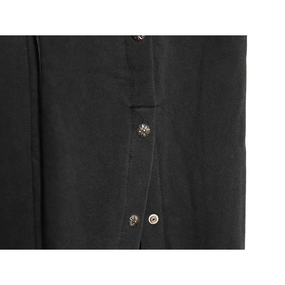 Chrome Hearts washed smoke gray paneled buttondown pants,Chrome Hearts Pants,CASUAL PANTS,APPAREL Clothing