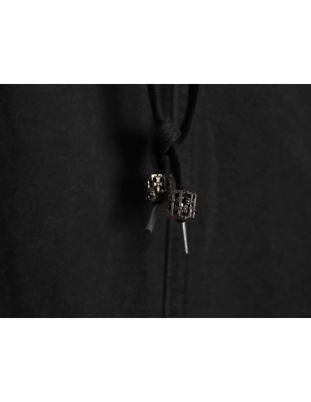 Chrome Hearts washed smoke gray paneled buttondown pants,Chrome Hearts Pants,CASUAL PANTS,APPAREL Clothing