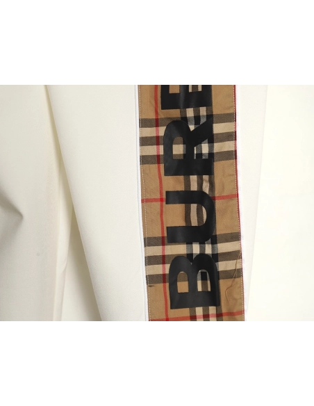 Burberry side logo check trousers,Burberry Trousers,CASUAL PANTS,APPAREL Clothing