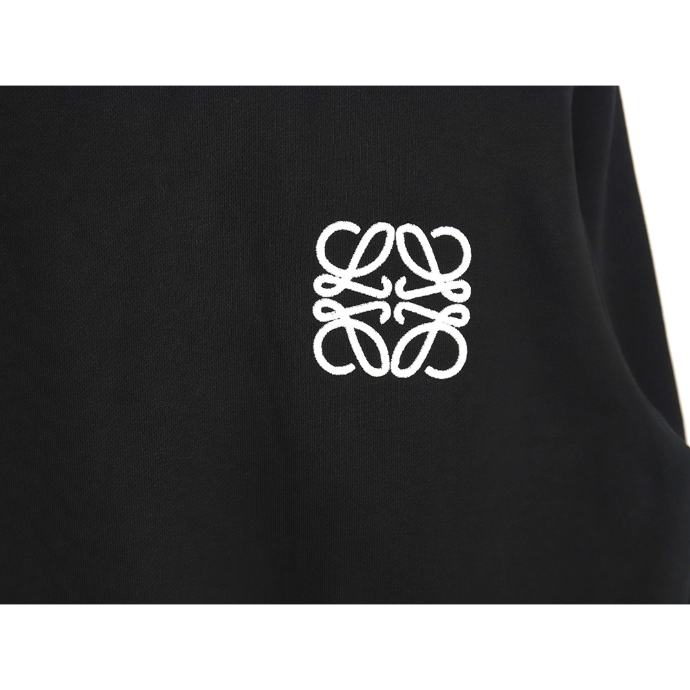 Loewe Badge Embroidered Crew Neck Sweatshirt,Loewe Sweatshirt,Sweatshirt,APPAREL Clothing