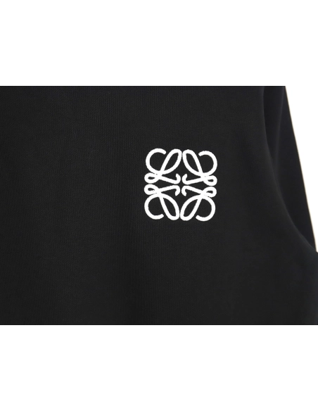 Loewe Badge Embroidered Crew Neck Sweatshirt,Loewe Sweatshirt,Sweatshirt,APPAREL Clothing