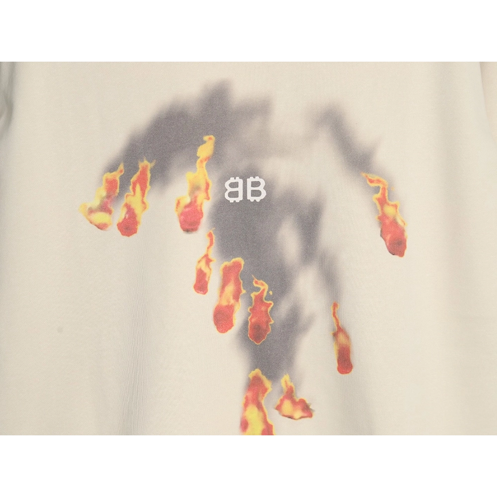Balenciaga flame pattern crew neck sweatshirt,Balenciaga Sweatshirt,Sweatshirt,APPAREL Clothing