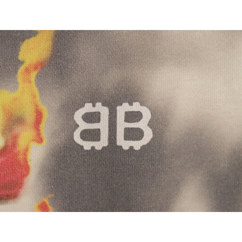 Balenciaga flame pattern crew neck sweatshirt,Balenciaga Sweatshirt,Sweatshirt,APPAREL Clothing