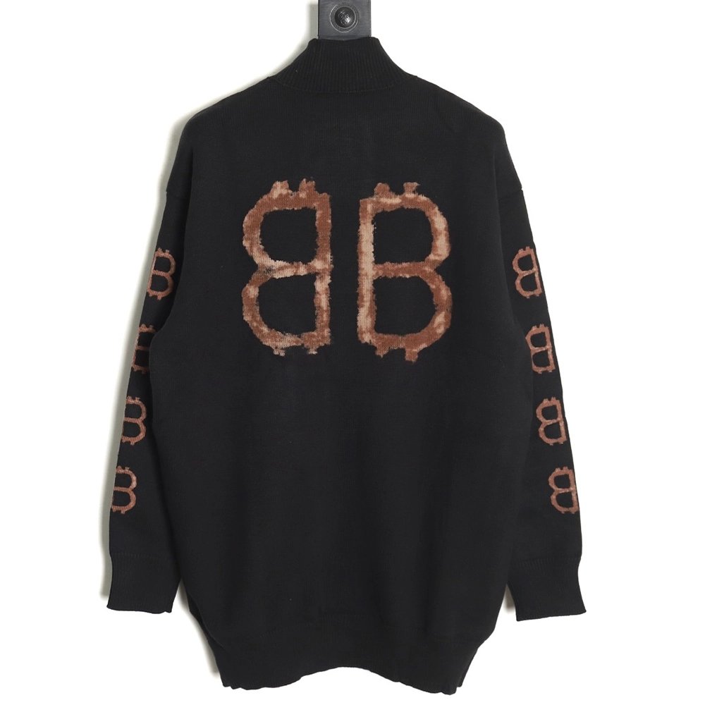 Balenciaga Double B Bitcoin Sweater,Balenciaga Sweatshirt,Sweatshirt,APPAREL Clothing