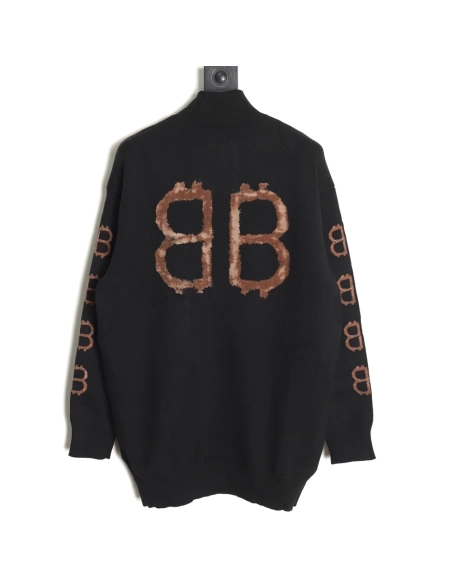 Balenciaga Double B Bitcoin Sweater,Balenciaga Sweatshirt,Sweatshirt,APPAREL Clothing