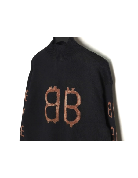 Balenciaga Double B Bitcoin Sweater,Balenciaga Sweatshirt,Sweatshirt,APPAREL Clothing