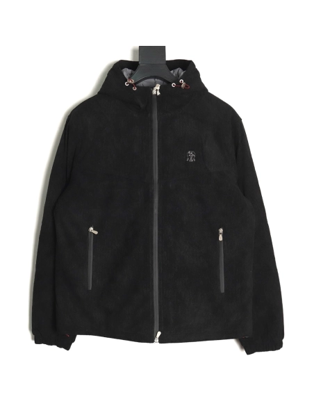 Brunello Cucinelli Corduroy Padded Hooded Jacket,Brunello Cucinelli Jacket,Jacket,APPAREL Clothing
