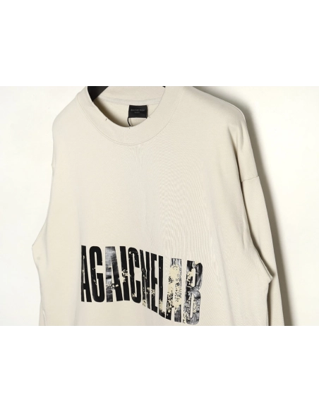 Balenciaga American Tape Lettering Crew Neck Sweatshirt,Balenciaga Sweatshirt,Sweatshirt,APPAREL Clothing