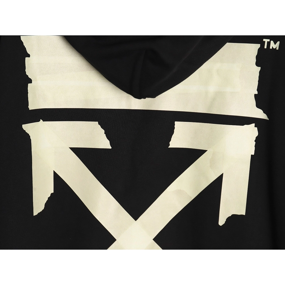 off white yellow tape hoodie,Off White Hoodie,Hoodie,APPAREL Clothing