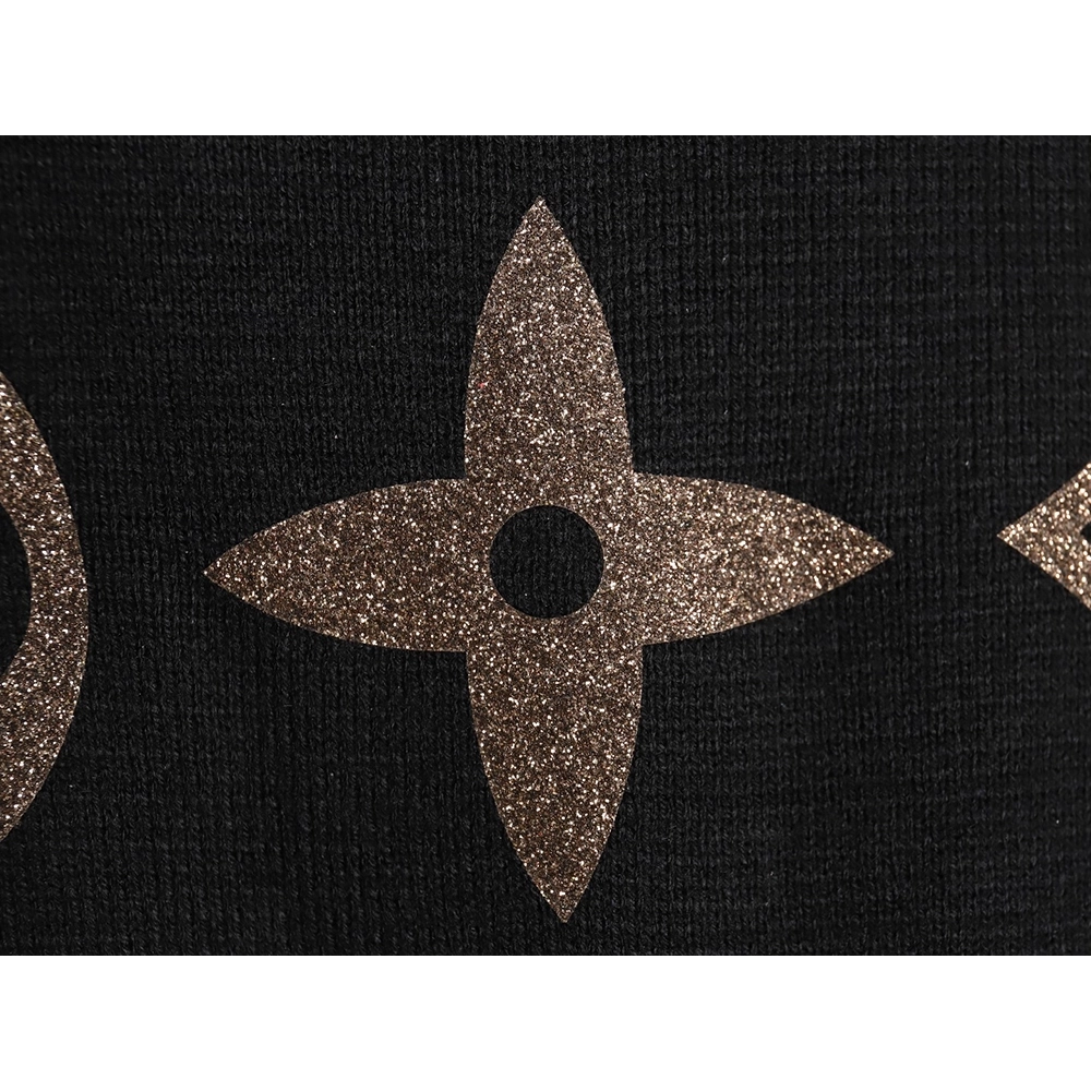 Louis Vuitton sparkling gold crew neck sweater,Louis Vuitton Sweatshirt,Sweatshirt,APPAREL Clothing