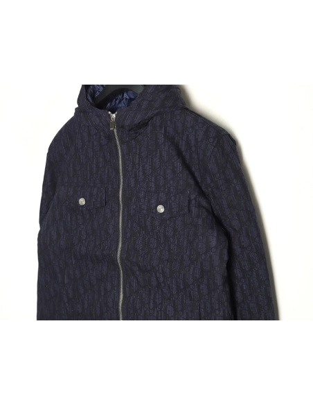 Dior all over print distressed jacquard LOGO hooded down jacket,Dior Jacket,Jacket,Buy cheap clothing haul France