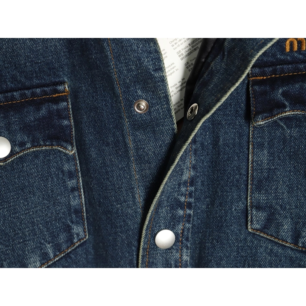 Miu Miu corduroy collar down denim jacket,Miu Miu Jacket,Jacket,Buy cheap clothing haul France