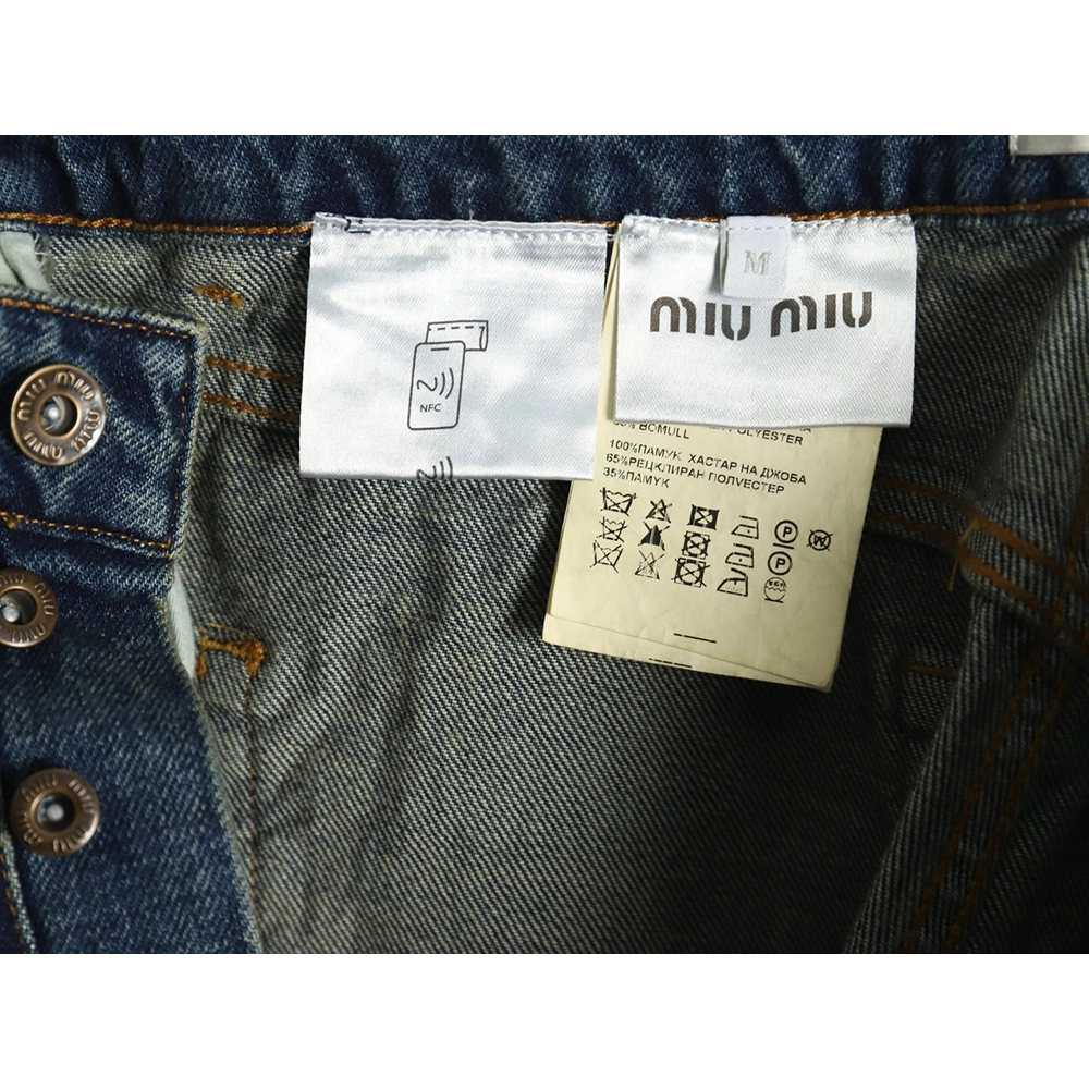 Miu Miu back pocket embroidered logo jeans,Miu Miu Jacket,Jacket,Buy cheap clothing haul France