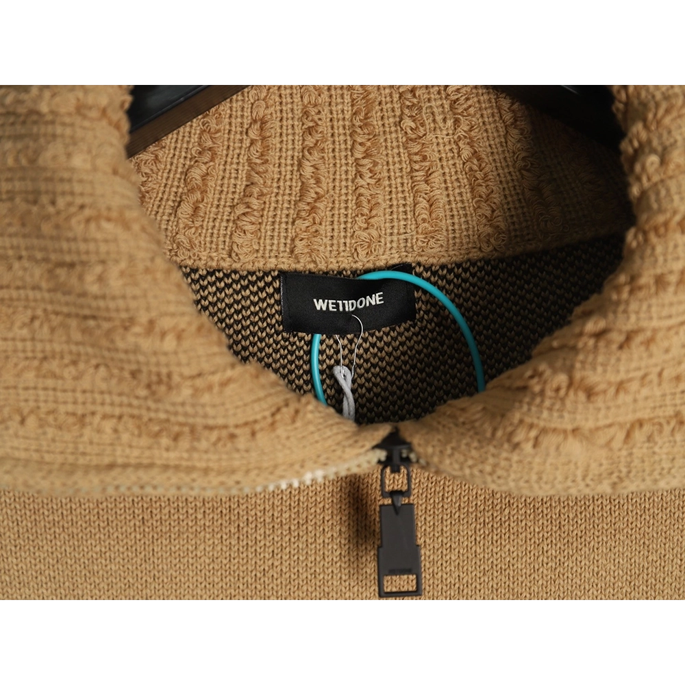We11 Done Square LOGO Half Zip Turtleneck Sweater,We11done Sweatshirt,Sweatshirt,Buy cheap clothing haul France