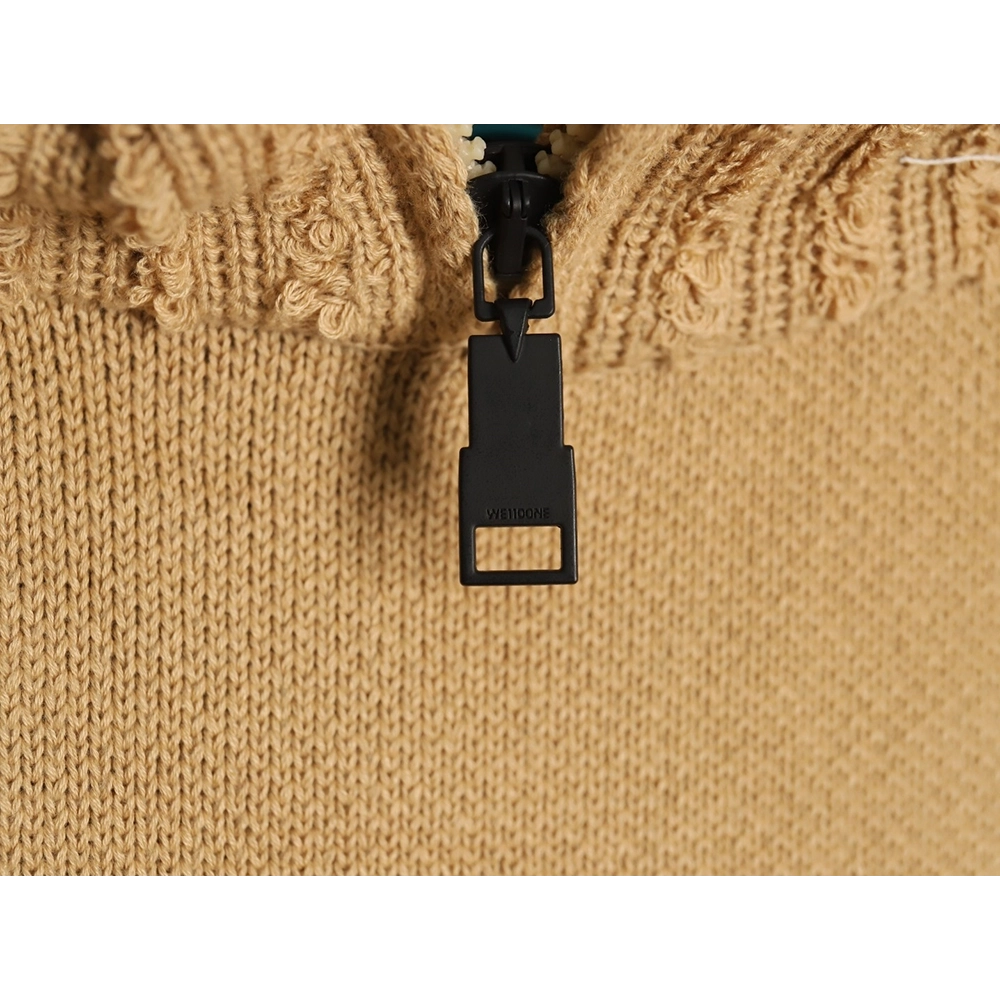 We11 Done Square LOGO Half Zip Turtleneck Sweater,We11done Sweatshirt,Sweatshirt,Buy cheap clothing haul France