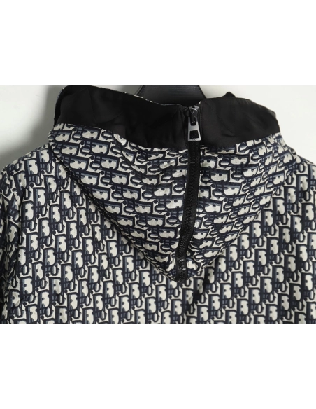 Dior all over print monogram jacquard zipper hooded jacket,Dior Jacket,Jacket,Buy cheap clothing haul France