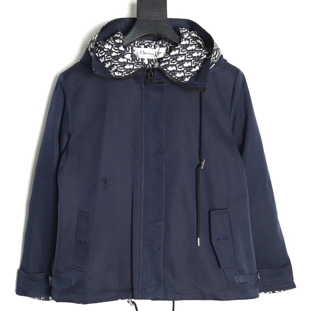 Dior all over print monogram jacquard zipper hooded jacket,Dior Jacket,Jacket,Buy cheap clothing haul France