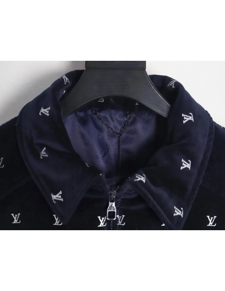 Louis Vuitton all over print velvet cotton jacket,Louis Vuitton Jacket,Jacket,Buy cheap clothing haul France