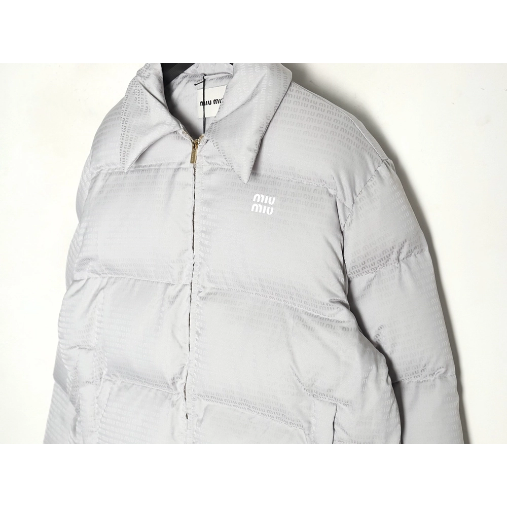 Miu Miu jacquard all over print lapel down jacket,Miu Miu Jacket,Jacket,Buy cheap clothing haul France