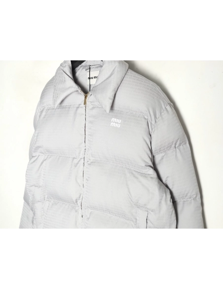 Miu Miu jacquard all over print lapel down jacket,Miu Miu Jacket,Jacket,Buy cheap clothing haul France