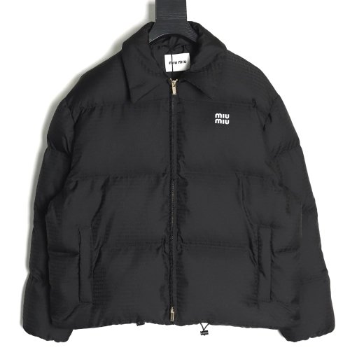 Miu Miu jacquard all over print lapel down jacket,Miu Miu Jacket,Jacket,Buy cheap clothing haul France