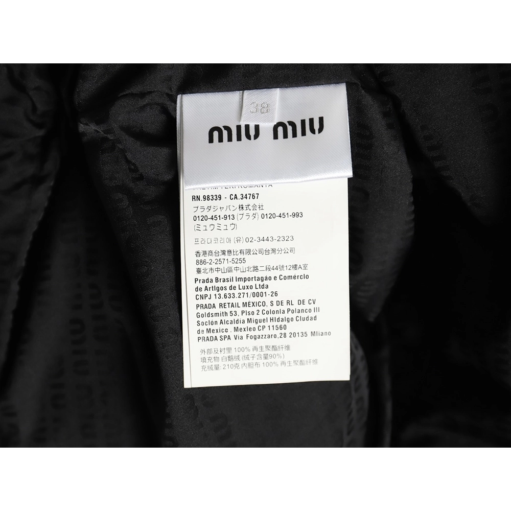 Miu Miu jacquard all over print lapel down jacket,Miu Miu Jacket,Jacket,Buy cheap clothing haul France