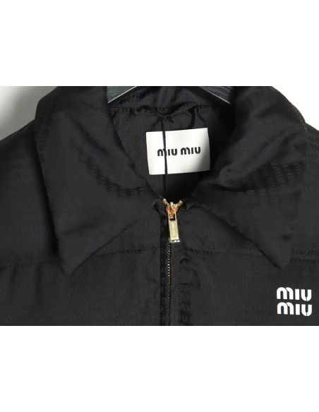 Miu Miu jacquard all over print lapel down jacket,Miu Miu Jacket,Jacket,Buy cheap clothing haul France