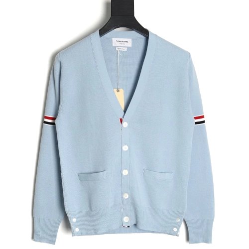 Thom Browne Double Sleeves Web Armband Cardigan Sweater,Thom Browne,TB-01241215