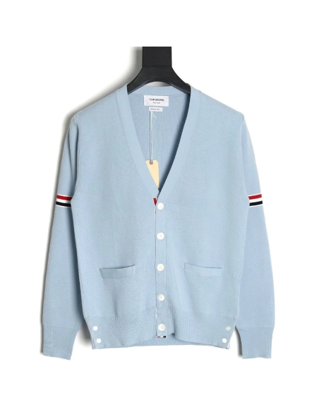 Thom Browne Double Sleeves Web Armband Cardigan Sweater,Thom Browne,TB-01241215